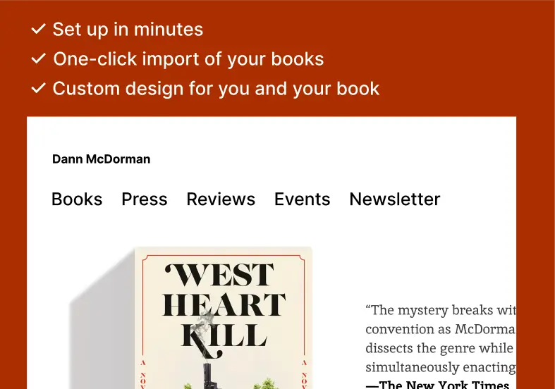 Author Websites Made Easy